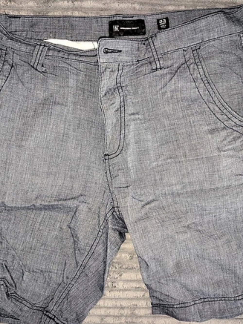 International Concepts Men's Gray Flat Front Shorts Waist 33 Like New